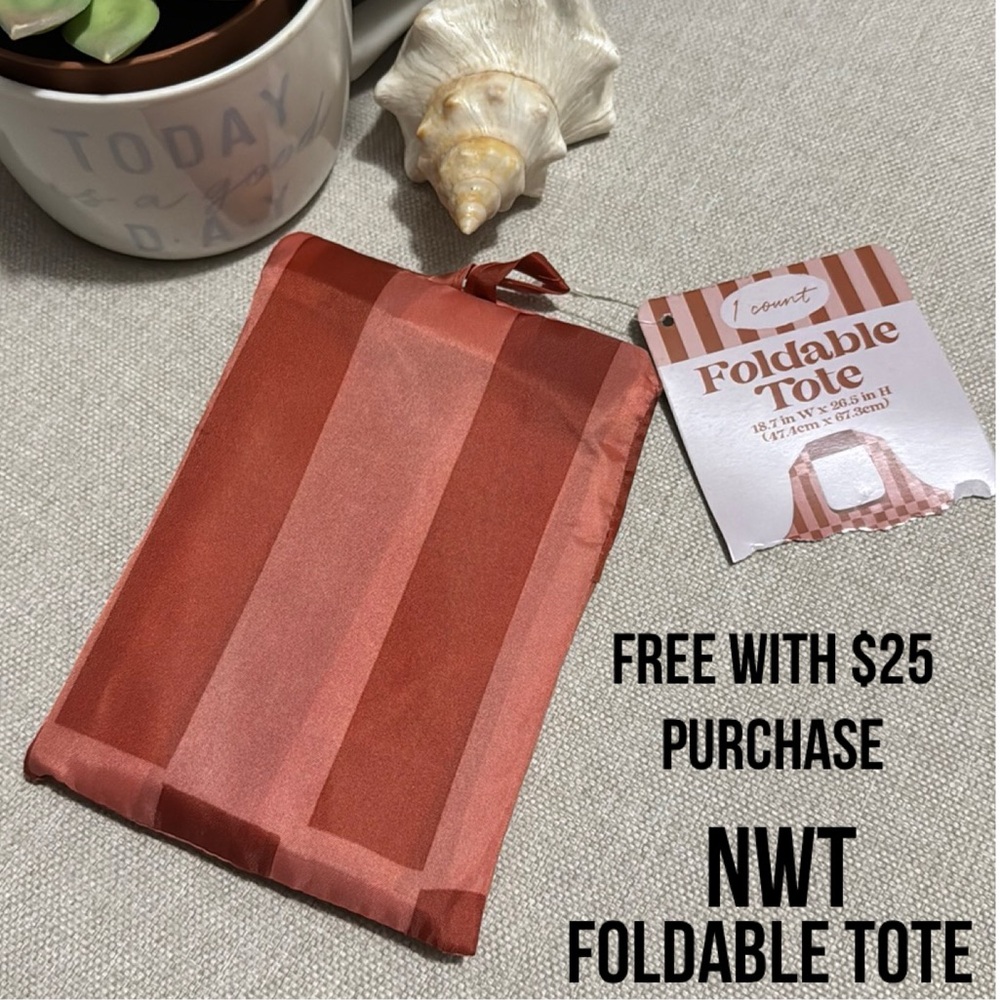 Free With $25 Purchase-NWT Foldable Tote Bag